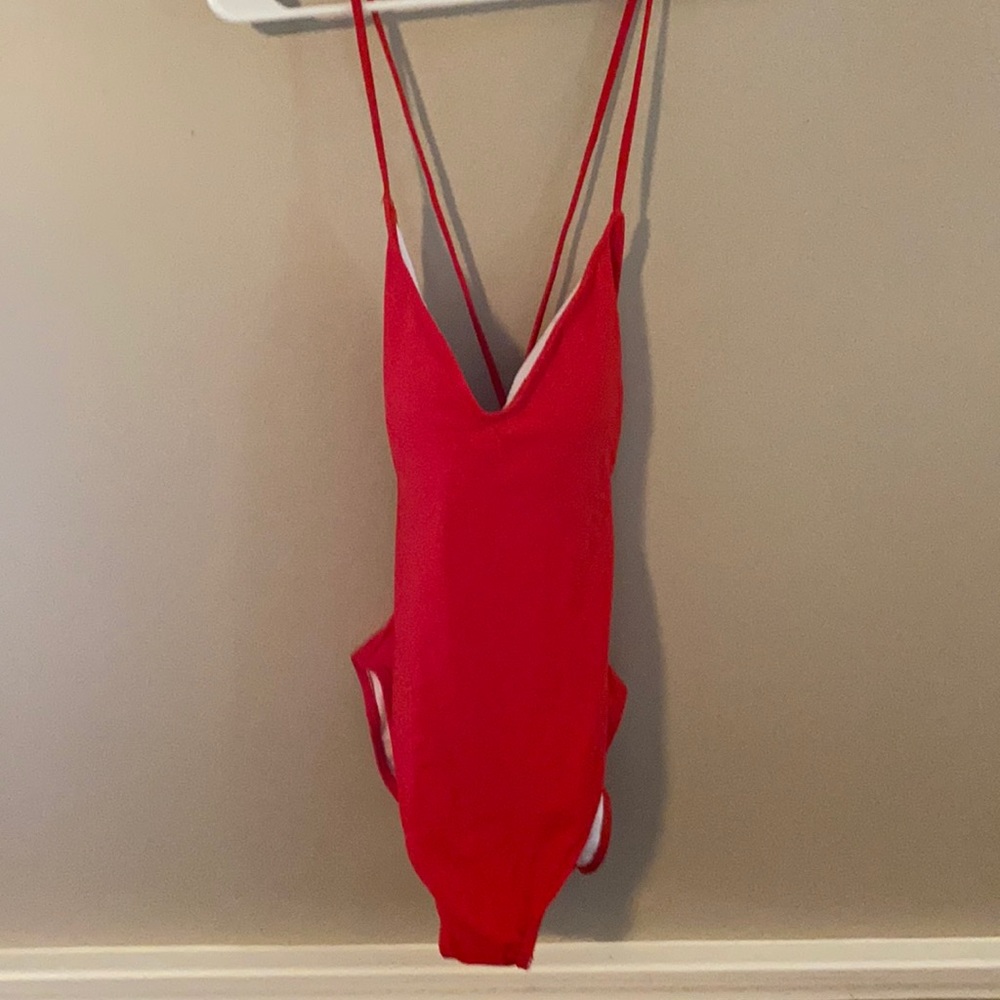 Brand New Red One Piece Bathing Suit